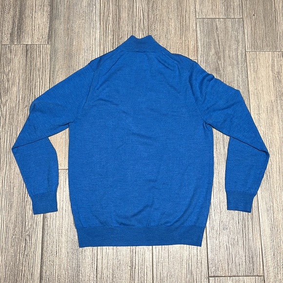 Jos. A Bank Mens Zip Up Pullover Sweater Blue Size L - Picture 4 of 8